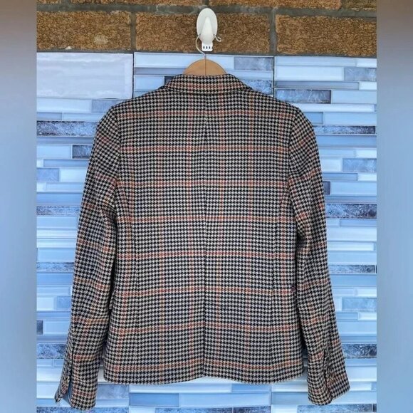 zara check gingham blazer jacket button size XS - Picture 9 of 16